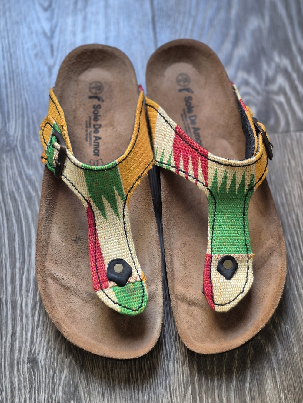 Sole De Amor Birkenstock Gizeh Style Sandals Slides Size 39 8 New